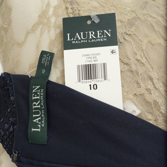 Ralph Lauren Dark Navy Sequin Dress, Size 10 - Picture 9 of 10
